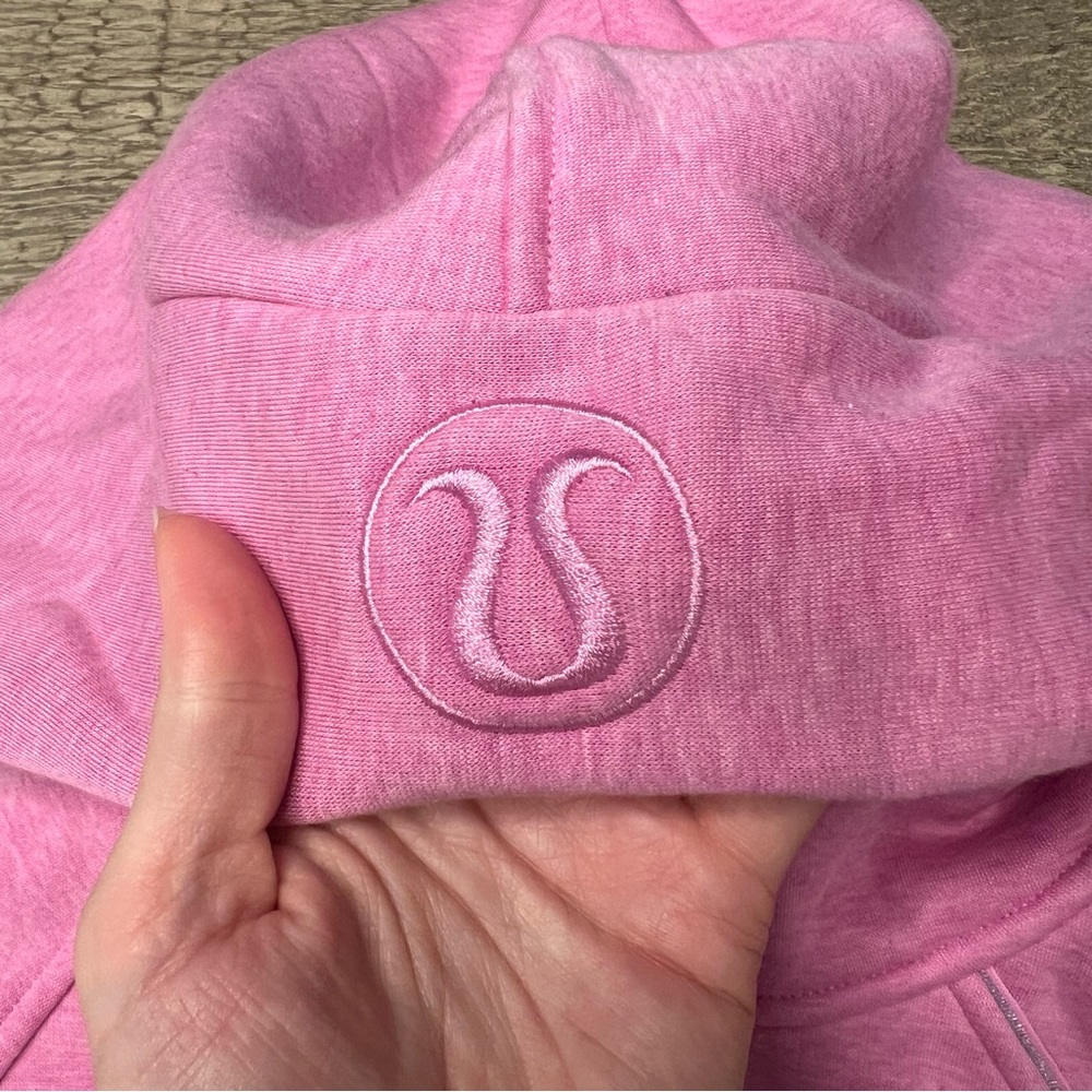 Lululemon Scuba Oversized Half-Zip Hoodie Plush Heathered Dahlia Mauve Size XS/S - Picture 5 of 9